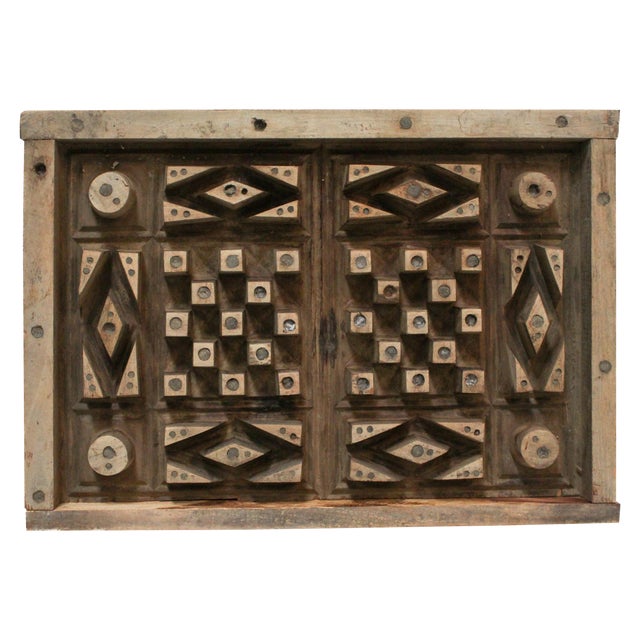 Symmetrical Squares and Diamond Pattern Wall Art Architectural Fragment For Sale