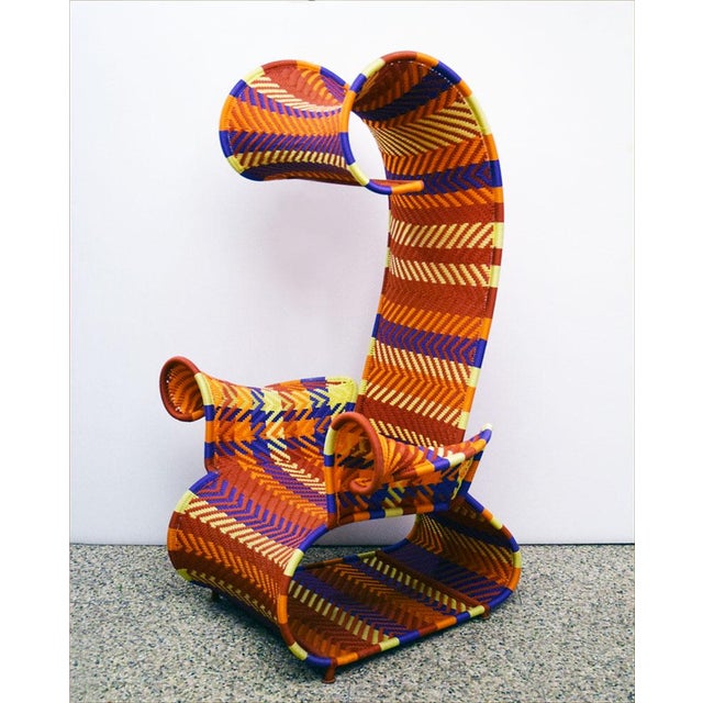 Afrika Throne in Metal and Woven Polyethylene, 2000s For Sale - Image 15 of 15
