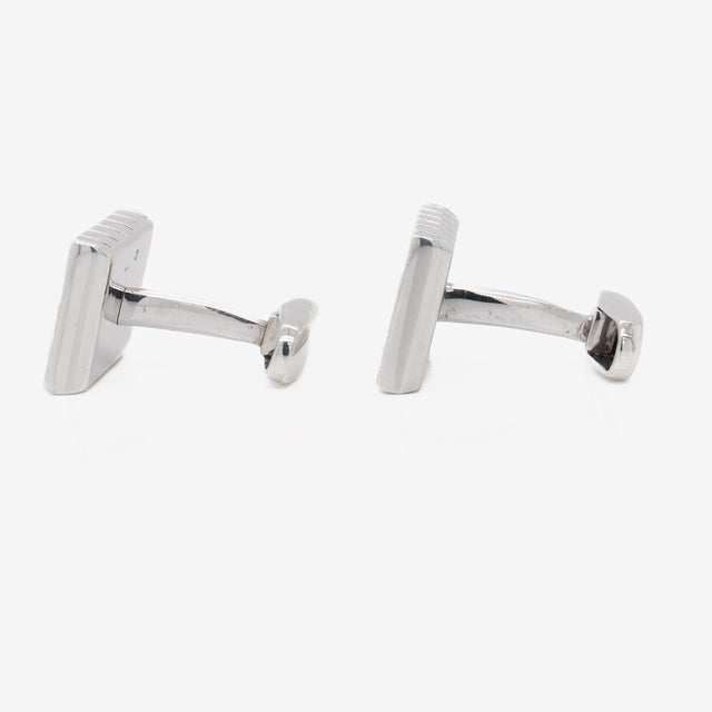 Late 20th Century Vintage Estate Bvlgari Sterling Silver Cufflinks For Sale - Image 5 of 12