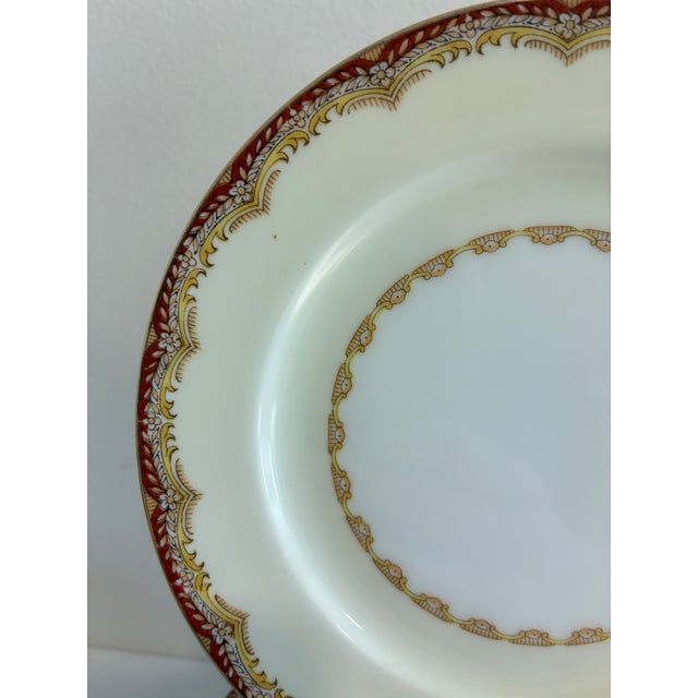 Japanese Vintage Meito “Celestine” Rust and Gold Bread Plates, Set of 12 For Sale - Image 3 of 11