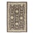 Mid 20th Century Vintage Turkish Oushak Area Rug in Dark Charcoal Brown and Ivory For Sale