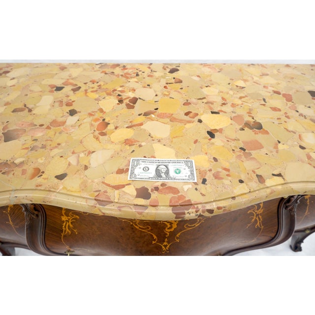 Brown Very Fine Extra Large French Inlaid Bombe 3 Doors Dresser Fitted Drawers MINT For Sale - Image 8 of 18