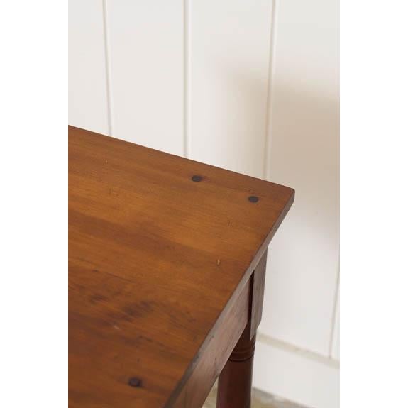 Wood Antique American One Drawer Cherry Side Table (C. 1850) For Sale - Image 7 of 10