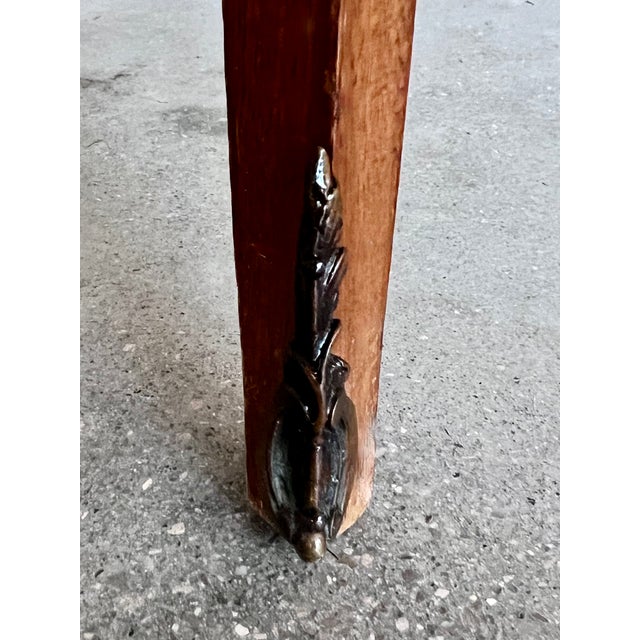 Antique Louis XV French Marquetry Marble Top Nightstands, Set of 2 For Sale - Image 10 of 13