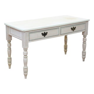 Antique Painted Writing / Kitchen Table with Drawers, 1925 For Sale