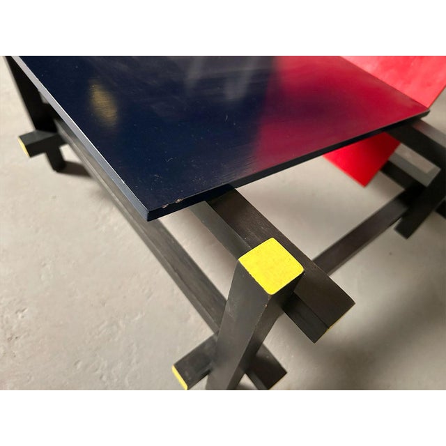 Red and Blue Chair by Gerrit Rietveld for Gerard Van De Groenekan, 1970 For Sale - Image 6 of 13