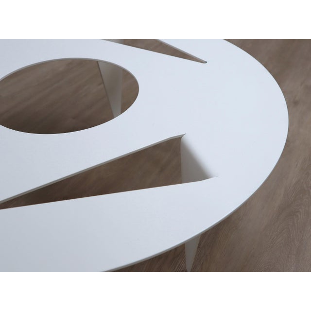 Metal Minimal Round Ulyssimo Coffee Table from U. Muller Reisser, 1990s For Sale - Image 7 of 13