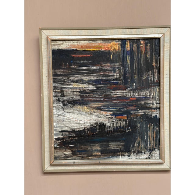Mid 20th Century Lars Matson, Evening Sun Over Wasteland, 1950s, Oil Painting on Panel, Framed For Sale - Image 5 of 16