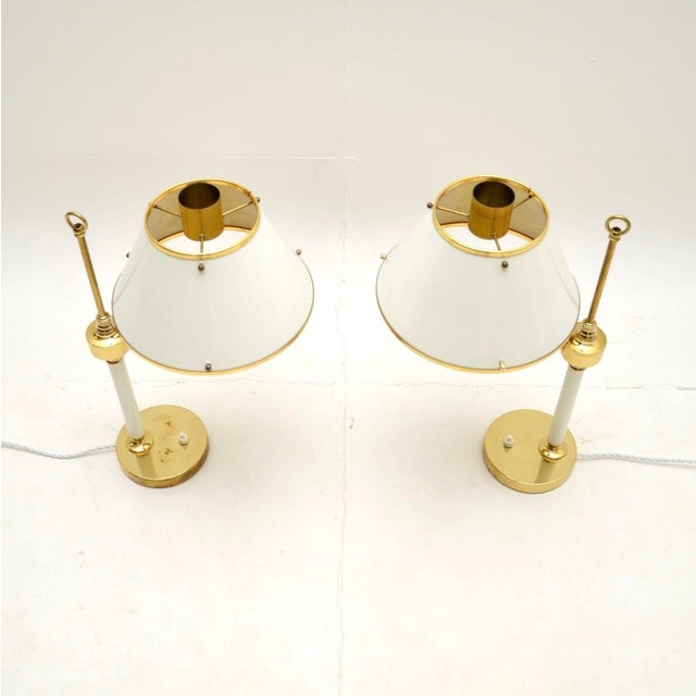 Vintage Swedish Brass and Tole Table Lamps from Boréns, 1970s, Set of 2 For Sale - Image 6 of 12