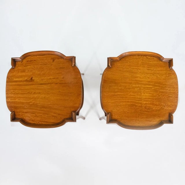 Pair of Mid-Century Italian Satinwood Veneered End Tables For Sale In Chicago - Image 6 of 18