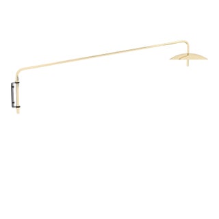 Signal Arm Sconce - Long / Brass, Plug In, Modern, Minimal, Led Wall Light For Sale