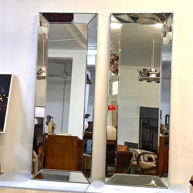 Large Freestanding Mirrors, 1970s, Set of 2 For Sale - Image 4 of 6