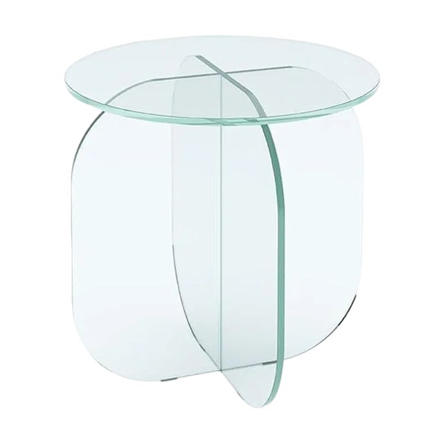 Nor Clear Glass Side Table by Sebastian Scherer For Sale