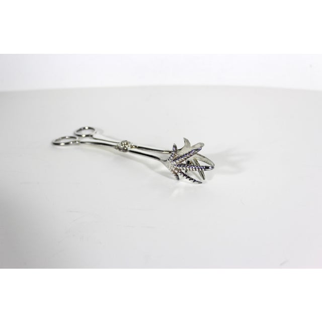Metal Vintage Silver Bird Claw Sugar or Ice Serving Tongs Bar Cart Styling For Sale - Image 7 of 9