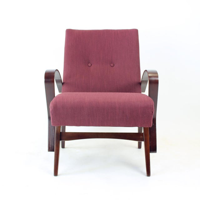 Mid-Century Modern Vintage Armchair by Jaroslav Šmídek for Ton, Czechoslovakia, 1960s For Sale - Image 3 of 13