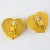 Edouard Rambaud Paris Citrus Yellow Acrylic Gilded Heart Clip-on Earrings For Sale In Atlanta - Image 6 of 9