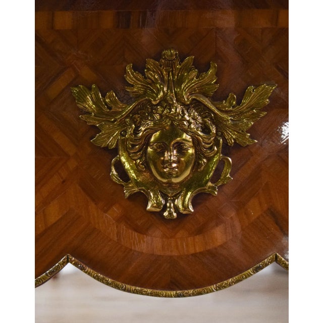 Early 20th Century Fine French Louis XVI Style Marquetry Executive Desk With Leather Top For Sale - Image 16 of 16