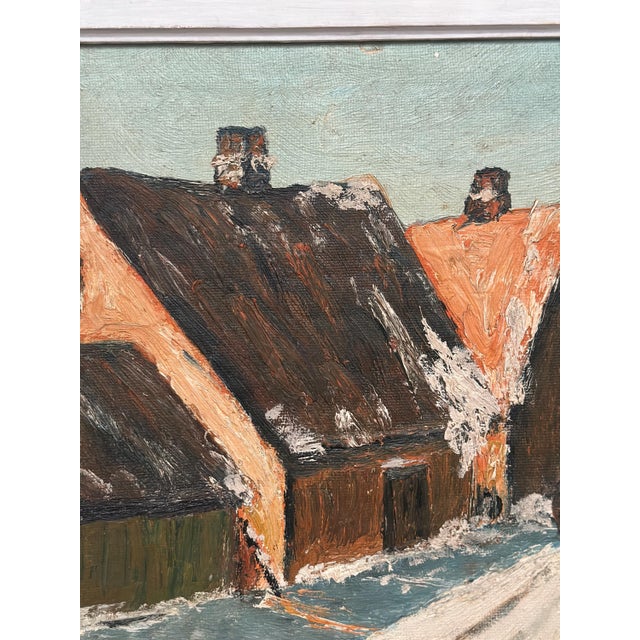 Harriet H. Axéll, Townscape, 1950s, Oil Painting on Panel, Framed For Sale - Image 13 of 17