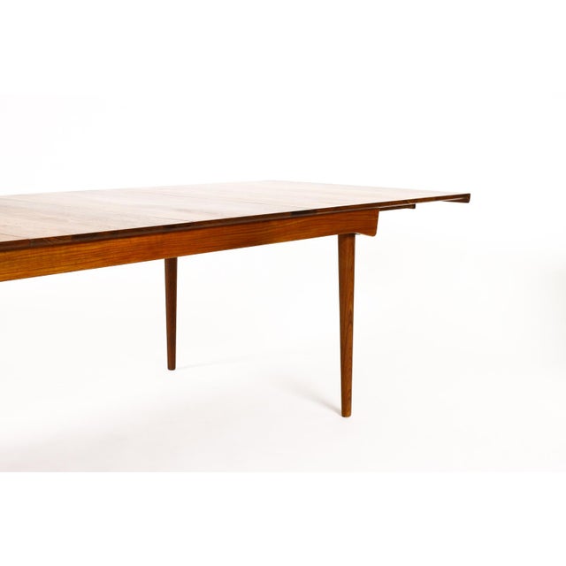 1960s 1960s Danish Modern Mid Century Teak Dining Table — Finn Juhl Fd-540 for France + Son — Two Leaves For Sale - Image 5 of 11