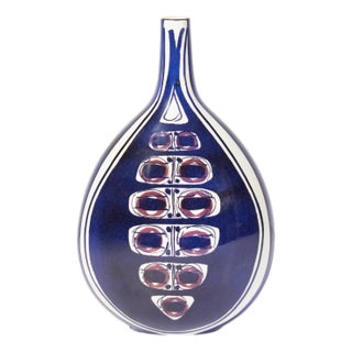 Inge-Lise Koefoed Royal Copenhagen Aluminia Fajance Ceramic Vase For Sale