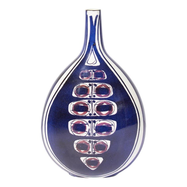 Inge-Lise Koefoed Royal Copenhagen Aluminia Fajance Ceramic Vase For Sale