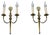 French Art Deco Brass Twin-Arm Sconces, 1930, Set of 2 For Sale