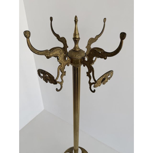 Vintage Italian Brass Hall Tree Coat Rack with Umbrella Stand, 1960s For Sale - Image 11 of 18
