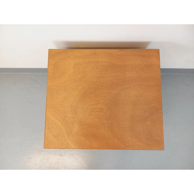 Bedside table / box / vintage storage module / side table from the 60s, in solid wood, 3 drawers, very good general...