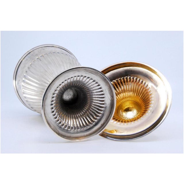 Silver Fluted Silver Candy Box in Low Relief with Engravings For Sale - Image 8 of 10