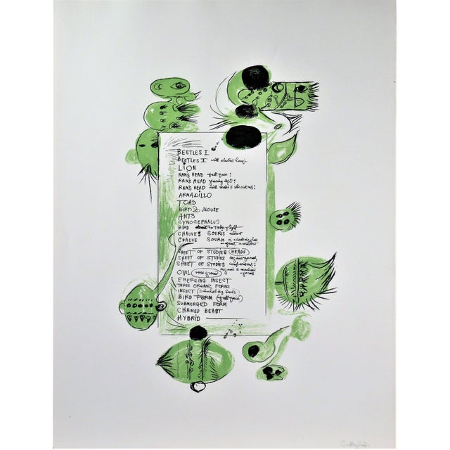 Graham Sutherland, "Frontpiece to a Bestiary" From the suite "Bestiary and some Correspondences" For Sale