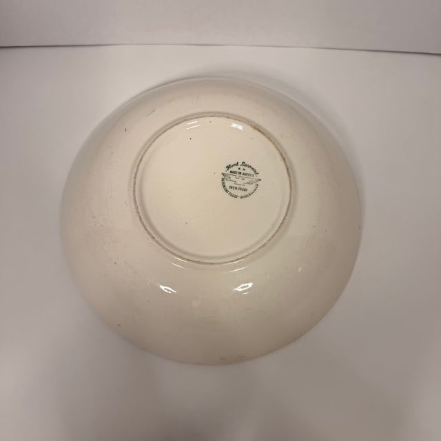 Marcrest Swiss Alpine 1950 Vintage Mid Century Modern Retro Usa Floral Pasta Serving Bowl 10" For Sale - Image 4 of 8