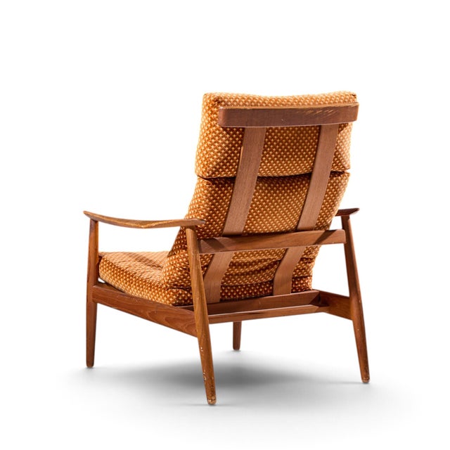 Mid 20th Century Arne Vodder for France & Daverkosen Fd164 Mid Century Danish Teak Reclining Lounge Chair For Sale - Image 5 of 12