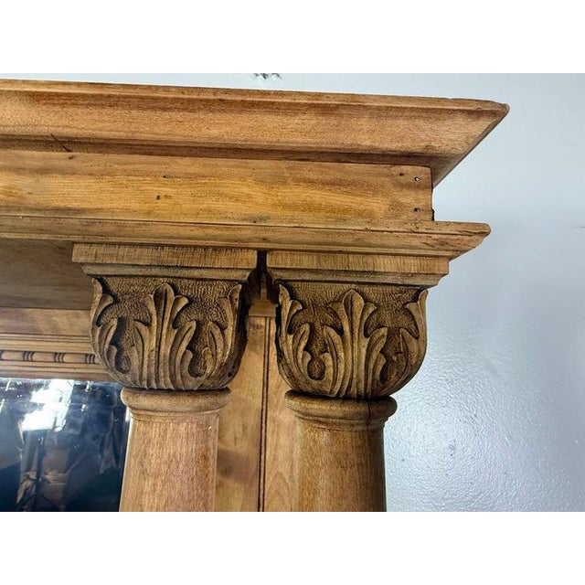 Wood Antique Continental Architectural Wood Fireplace Mantel, 19th Century For Sale - Image 7 of 15