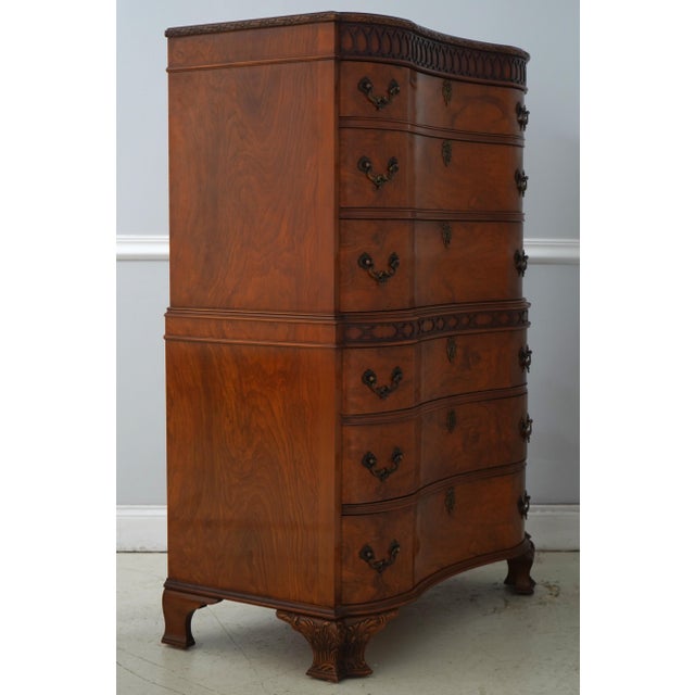 Age: C.1950’s Details: Dovetailed Drawer Construction High Quality Construction Gorgeous Burl Walnut Throughout Original...