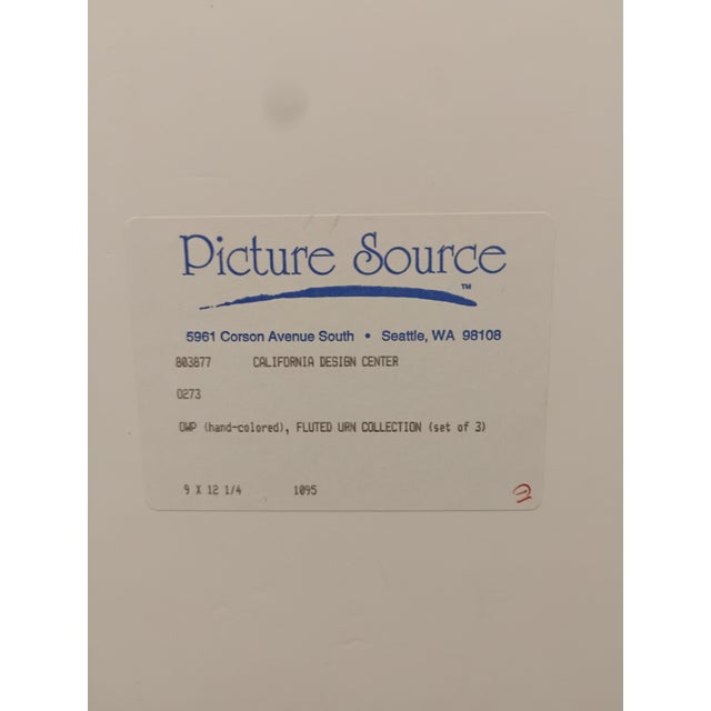 Red 17th Century Giovanni Battista Piranesi "Fluted Urn Collection" - Hand-Colored Framed Trio For Sale - Image 8 of 9