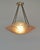 Degué A signed French art deco chandelier around 1930-35 in nickel plated bronze or solid brass. The mounting holds a...
