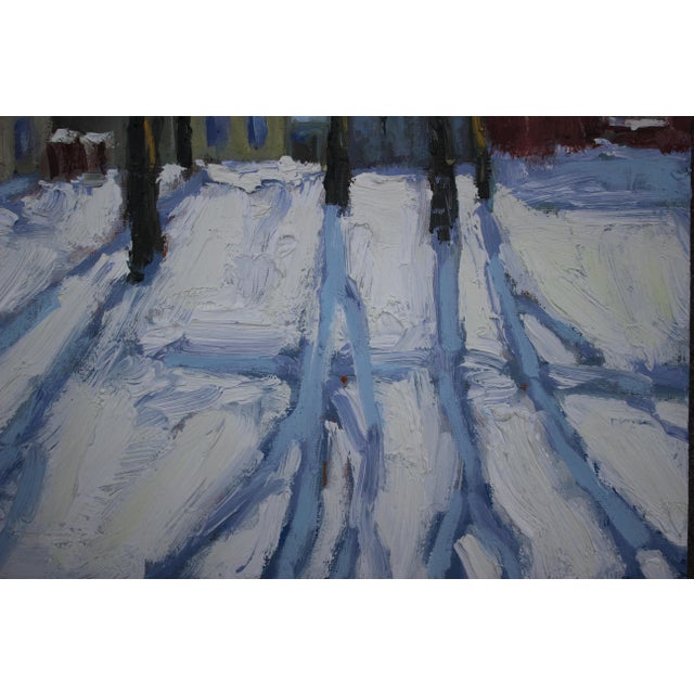 2020s Contemporary Winterscape Oil Painting Landscape For Sale - Image 5 of 11