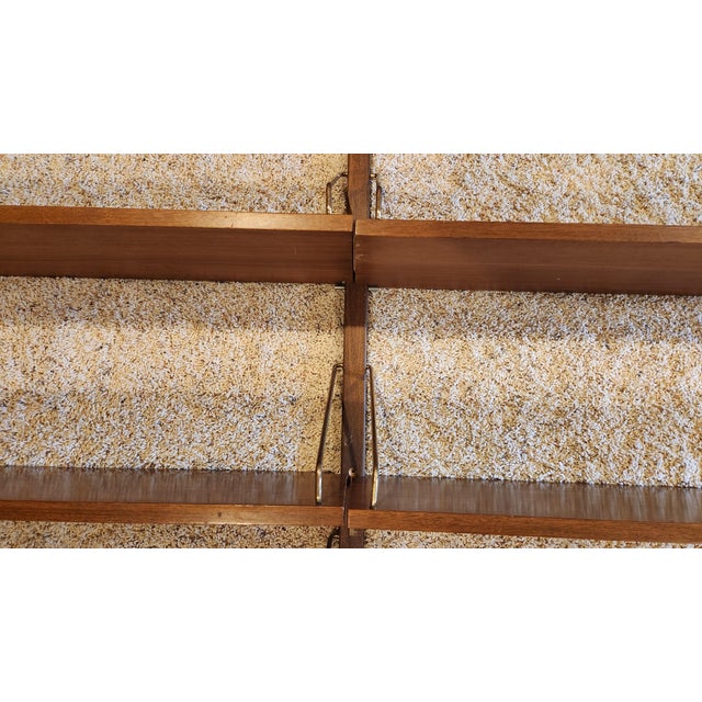 Poul Cadovius 1960s Mid Century High Teak Wall Unit Shelving Attributed to Poul Cadovius For Sale - Image 4 of 9