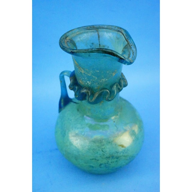 Iridescent Scavo Murano Glass Vase Jug attributed to Cenedese / Toso, 1960s For Sale - Image 10 of 18
