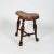 Wood Turned Mahogany Three-Legged Saddle-Seat Stool, Leather Seat With Nailhead Trim English Circa 1850 For Sale - Image 7 of 9