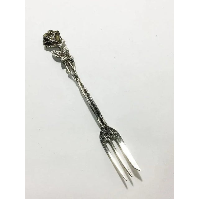 Silver Pastry Forks, Teaspoons and Sugar Scoop by Christoph Widmann, Germany, Set of 13 For Sale - Image 4 of 11