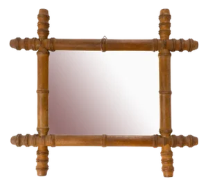 French Faux Bamboo Mirror, 1910s