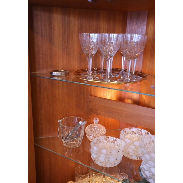 Danish Corner Display Cabinet in Teak with Lighting, 1960s For Sale - Image 12 of 17