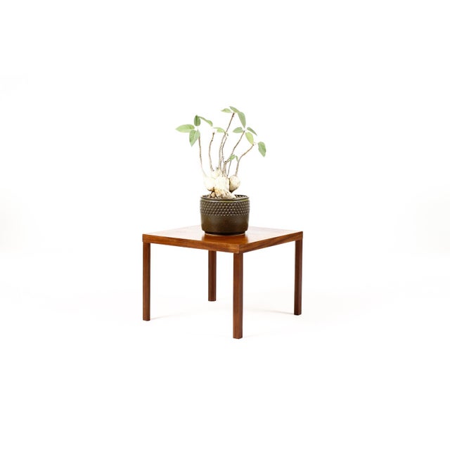 #2055 — Danish Modern / Mid Century Square Teak Square Side Table — Attributed to Hans Olsen — B Great vintage square side...
