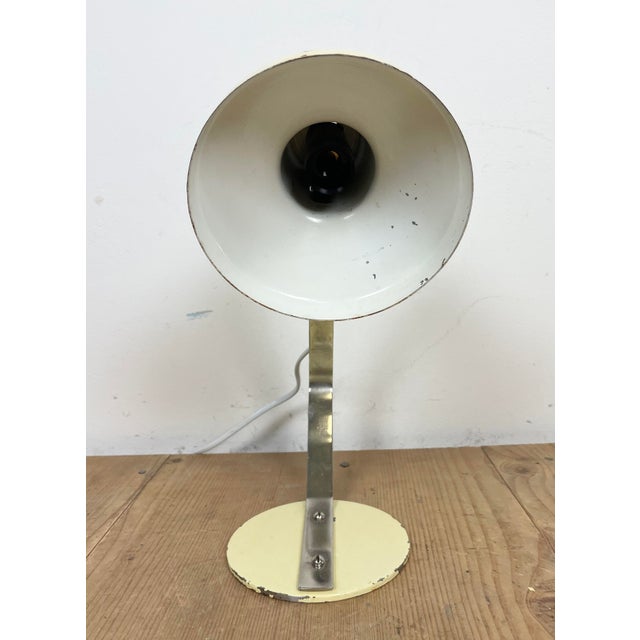 Industrial Beige Table Lamp from Metal Mot, 1960s For Sale - Image 9 of 15