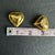 Vintage Puffy Heart Earrings Gold Tone Clip on Statement Jewelry 80s Designer For Sale - Image 9 of 10