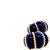1960 Estate Blue Agate & 14K Gold Ribbed Clip-On Earrings For Sale - Image 4 of 9