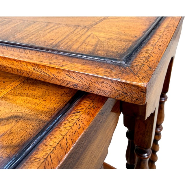 Nesting Coffee Tables in Walnut, 1920, Set of 4 For Sale - Image 12 of 14