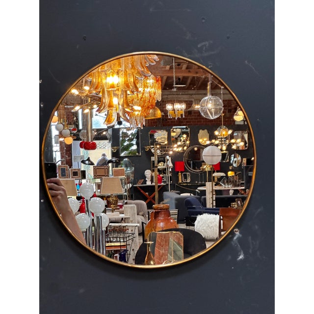 Vintage Italian Round Wall Mirror 1980s For Sale In Los Angeles - Image 6 of 6