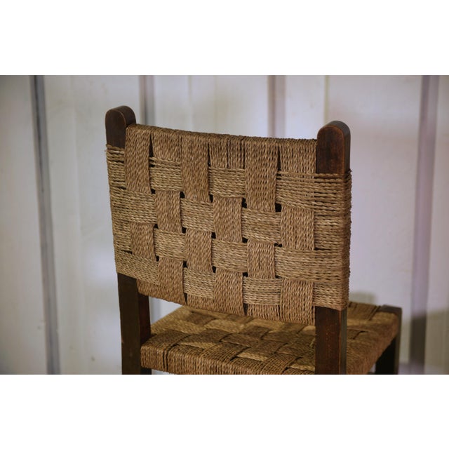 Brutalist Chairs with Braided Rope Seats, 1950s, Set of 2 For Sale - Image 9 of 13